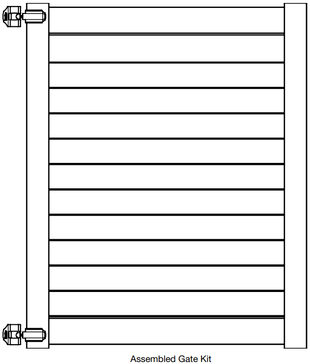 Barrette OUTDOOR LIVING 73050568 Louvered Gate Kit - Assembled Gate Kit