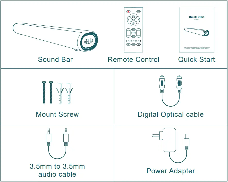 Best Artisan Corp SE04P Booker Shelf Speaker - Box Contents