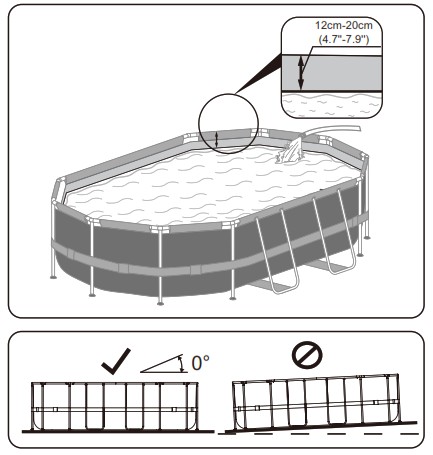Bestway 56710 Power Steel Oval Frame Pool 549x274x122cm - FILLING POOL WITH WATER