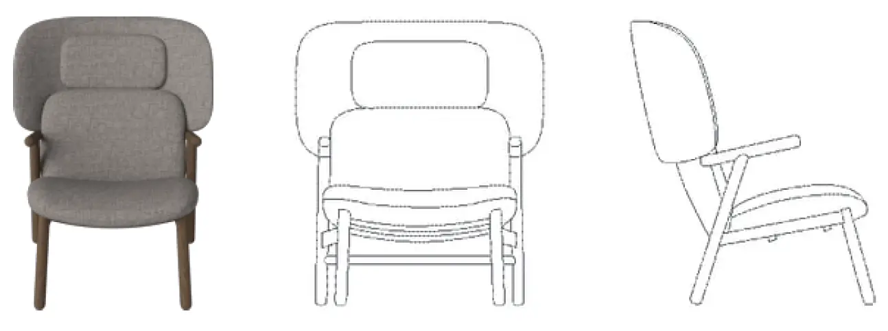 Bolia 02-131-10 Cosh High Back Armchair 1
