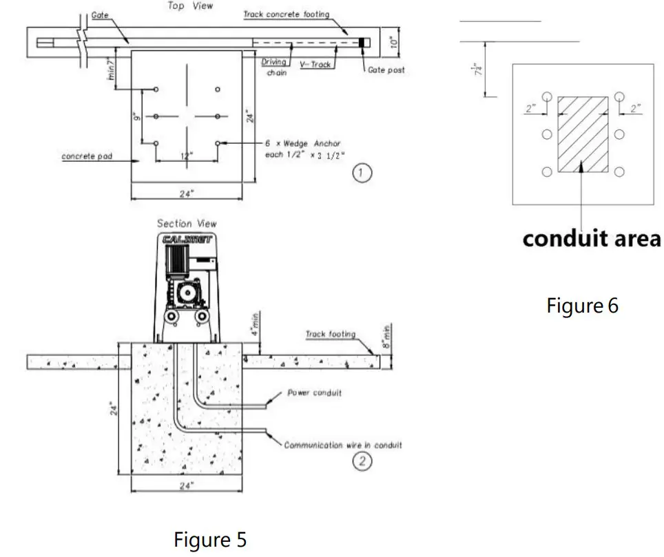 CALIMET CM3-DCNB Sliding Gate Openers - figure 6