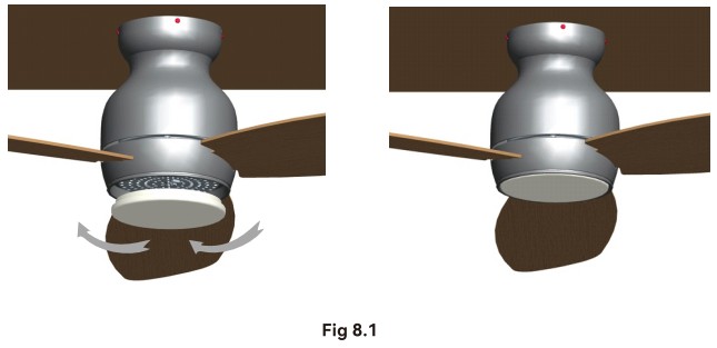 CARRO YDC443Q-FM Flush Mount Ceiling Fan with LED Light Remote - parts11