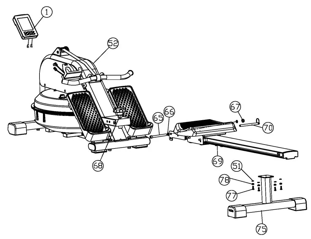 CHRISTOPEIT-WP-1000-Home-Sport-Training-Equipment-Rowing-Machine-fig 1