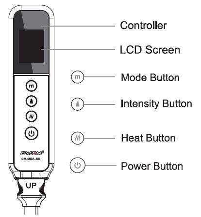 CINCOM CM-080A-BU Compression Leg Massager-fig- (5)