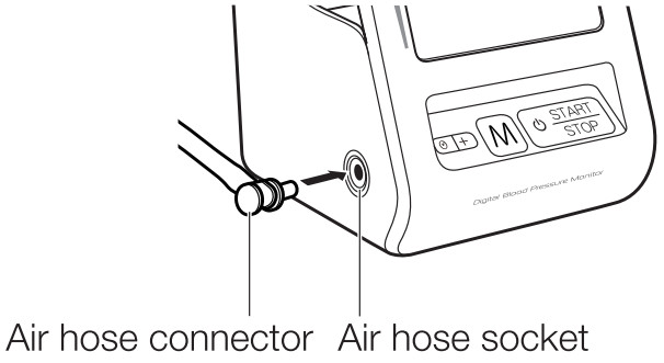 CITIZEN CH 456 Digital Blood Pressure Monitor - air hose connector