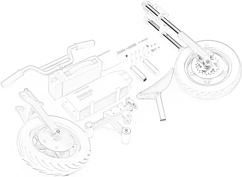 COCLUB KB200 Electric Bike - Parts disassembly drawing