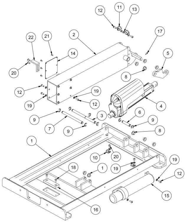 COMMAND LIGHT SL422D SHADOW Series Versatile Flood Lighting - Exploded View