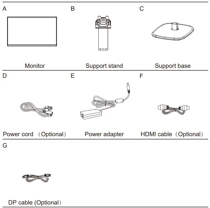 COOLER MASTER GA271 27 Inch Gaming Monitor - Package Contents