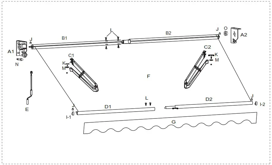 COSTWAY OP70367 Retractable Awning - Product Overview 4
