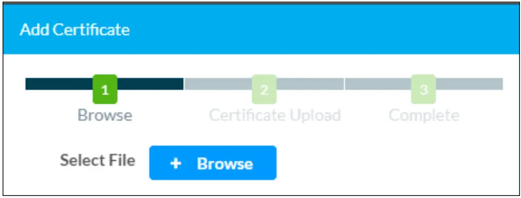 CRESTRON M202109001 Flex Pod Wireless Audio Solution - Add Certificate Dialog Box