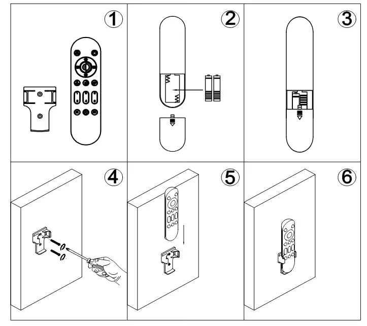Installation Step 5 (Install the Remote Holder) 