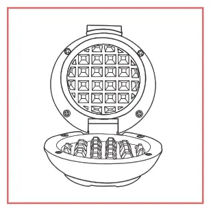 CROWNFUL CF-WM01 Mini Waffle Maker Machine - Figure 4