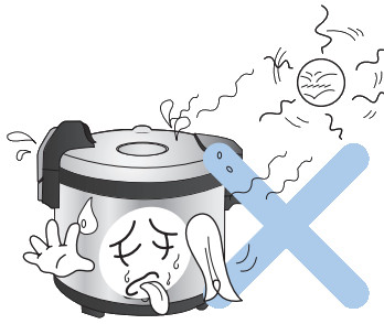 CUCKOO CR-3032 Commercial Large Capacity Rice Cooker - Do not use the cooker