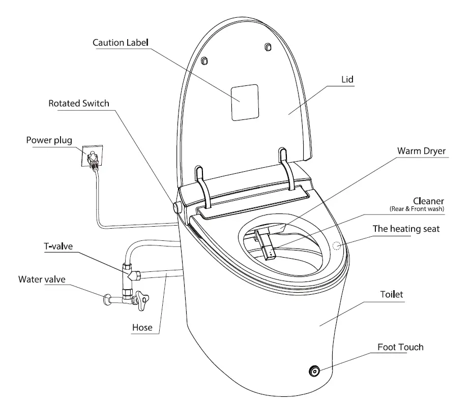 CasTa Diva CD-Y010 Smart Toilet with Customized Back Cover 1