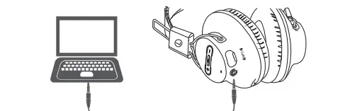 Connect as wired headphones