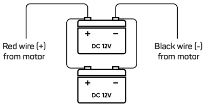 Connection with two batteries in parallel