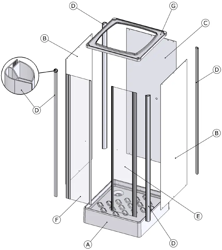 Couverture DES519I Shower Cubicle 1