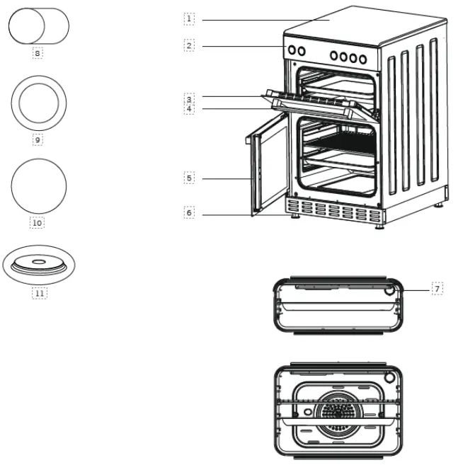 Creda C60CMRA 60cm Ceramic Mini Range Cooker - OVERVIEW