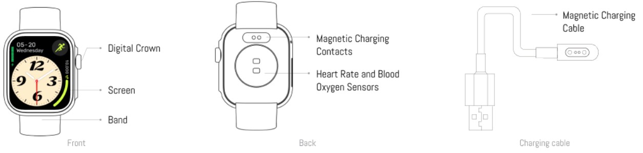 Creek Wearable C1024 Smart Watch - Your CW Watch S6 G