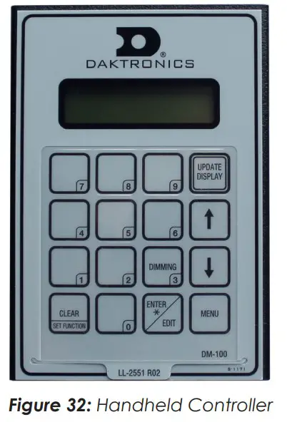 DAKTRONICS FL-3000 Series Petroleum Price Display and Cash Credit Display - Handheld Controller
