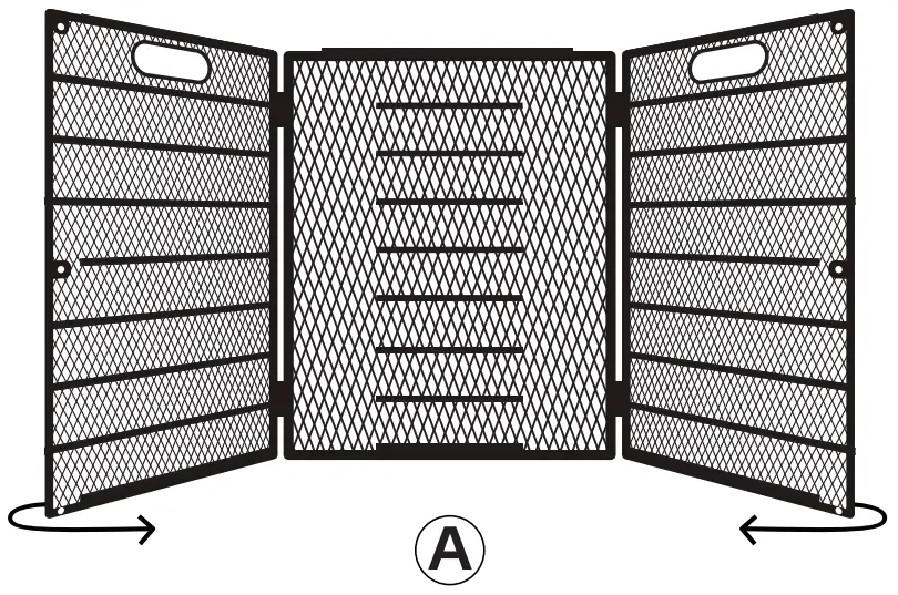 Fold both sides of Organizer A Inward