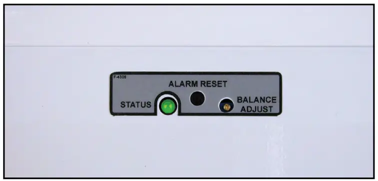 DESCO TB-3031 Chargebuster Overhead Ionizer - Calibration controls