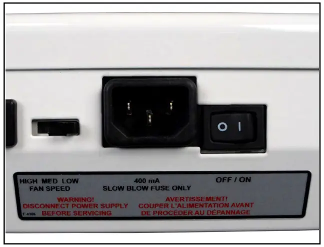 DESCO TB-3031 Chargebuster Overhead Ionizer - Power Input