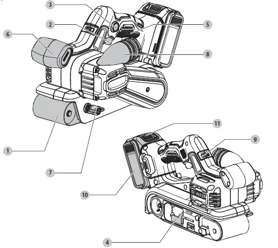 DEWALT -DCW220 -Brushless -Cordless -Belt -Sander -fig (2)
