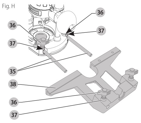 DEWALT DCW600 20V Max XR Cordless Router - Fig. H