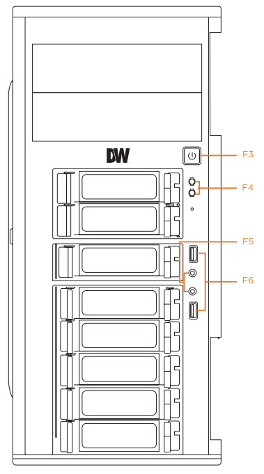 DIGITAL WATCHDOG DW BJT71xxT LX Blackjack Tower Server with Intel Core i7 Processor - Panel 1