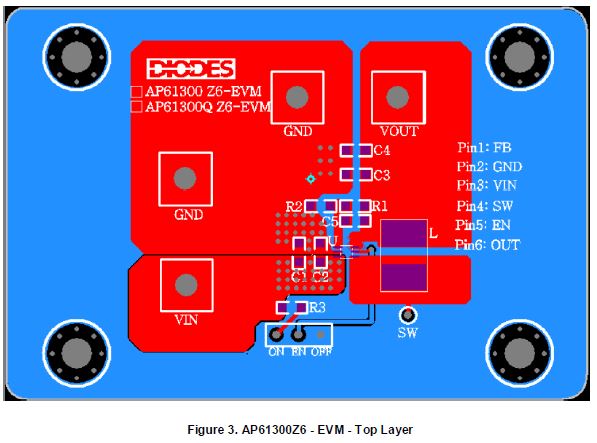 DIODES-AP61300-EV-M 2.3v-To-5.5v-Input-3a-Synchronous-Buck-Converter-5