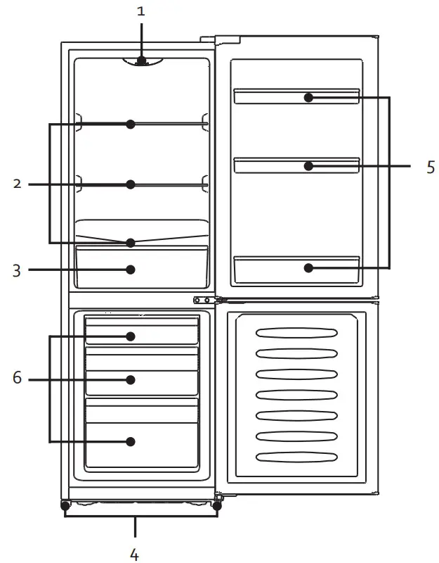 DOMO DO91934 Fridge Freezer - PARTS