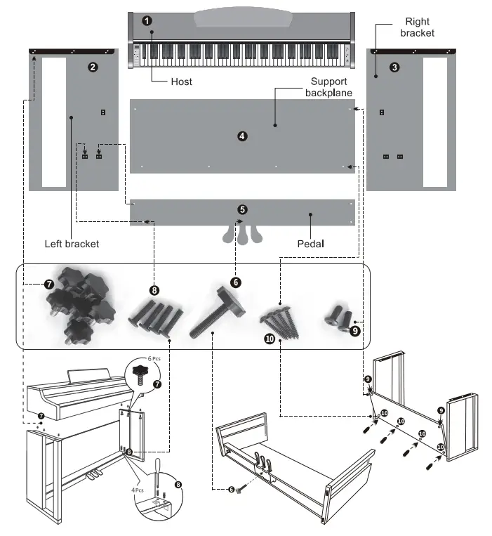 DONNER DDP 400 Digital Bench Piano -