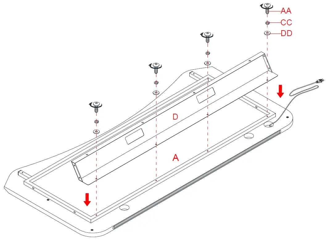 DPS CSC60GD-1 60 Inch Gaming Desk 12