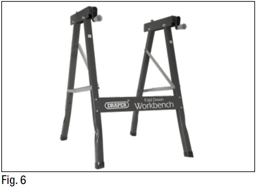 DRAPER 77020 Fold Down Workbench - lock nut