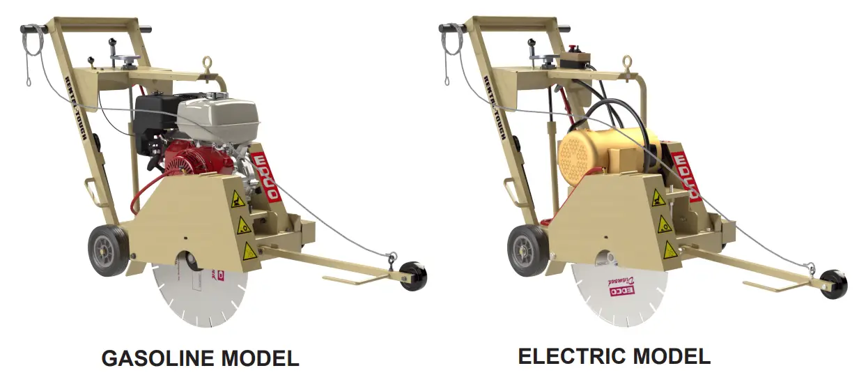 DS20 Walk Behind Saw Downcut EDCO Experience Portal