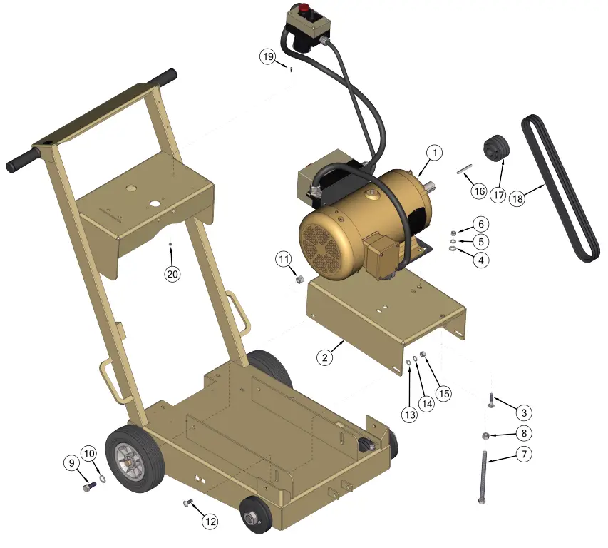 DS20 Walk Behind Saw Downcut EDCO Experience Portal - MOTOR GROUPING