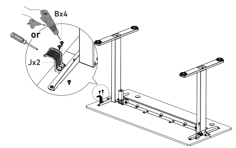 DUMOS B0CKTBD2BM Electric Standing Desk - Drill2