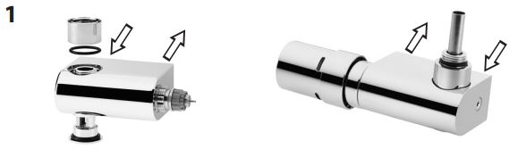 Danfoss 013R9433 VHX-MONO Valve Set for Wall Connection Installation Guide - Free connection