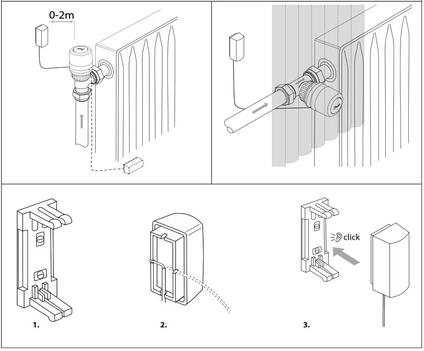 Danfoss 015G4592 Aero RA Click Remote Thermostatic Sensor - fig