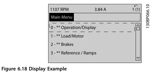 Danfoss FC 102 VLT HVAC Drive Enhanced - Display Example