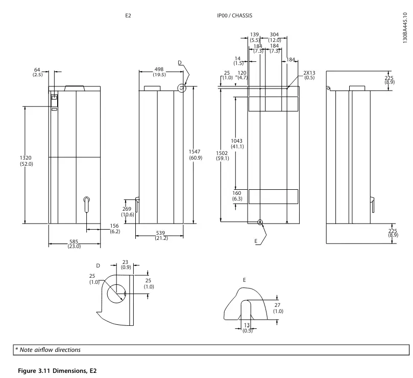 Danfoss FC 102 VLT HVAC Drive Enhanced - Mechanical Dimensions1