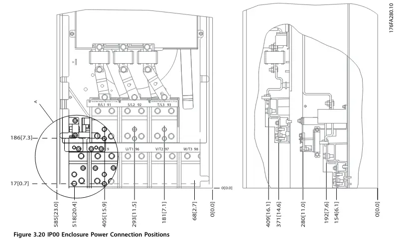 Danfoss FC 102 VLT HVAC Drive Enhanced - Terminal Locations3
