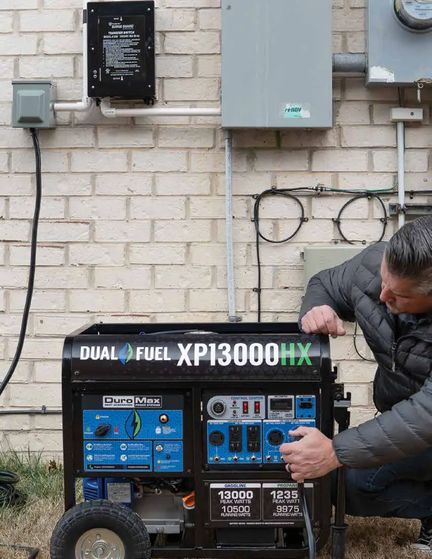 DuroMax XP12000EH Generator 12000 Watt Gas or Propane - USING THE GENERATOR 1