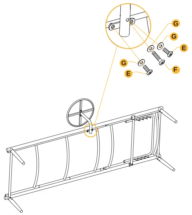 Connect the small table top to the lounger