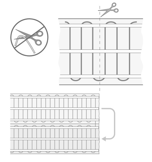 EBECO 200-500 Thermoflex Kit - cutting the mesh