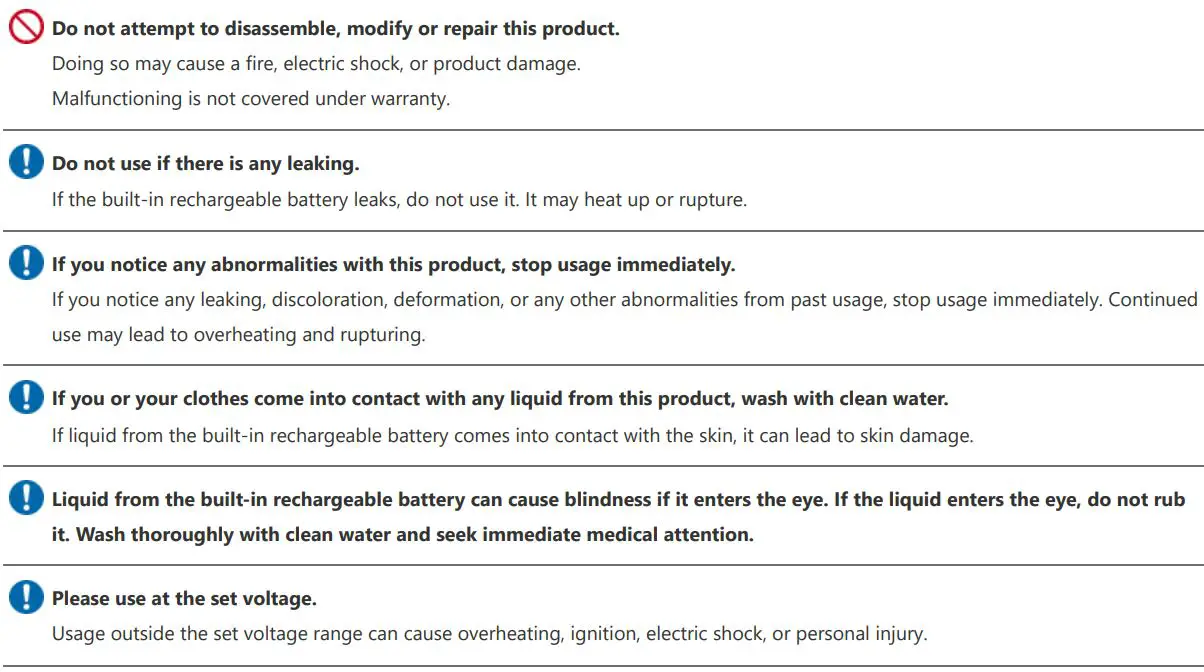 ELECOM M-VM510 Gaming Mouse User Manual - Meaning of symbols