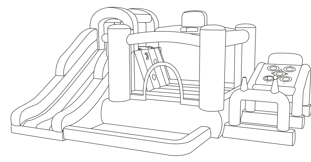 ELEMARA WJL004LAN0X XL Inflatable Bounce House 