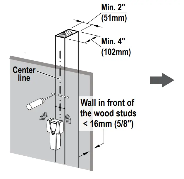 ELIVED YD3018 Long Arm TV Mount - Minimum VESA Pattern - Verify and mark
