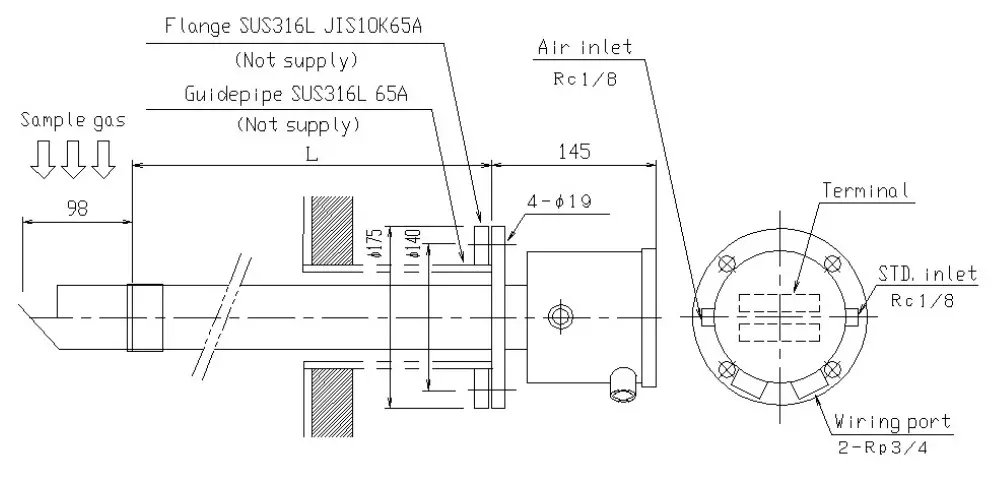 ENERGY SUPPORT CORPORATION LP-30H Oxygen Analyzer - transmitter